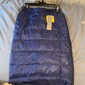 Quilted winter jacket material skirt